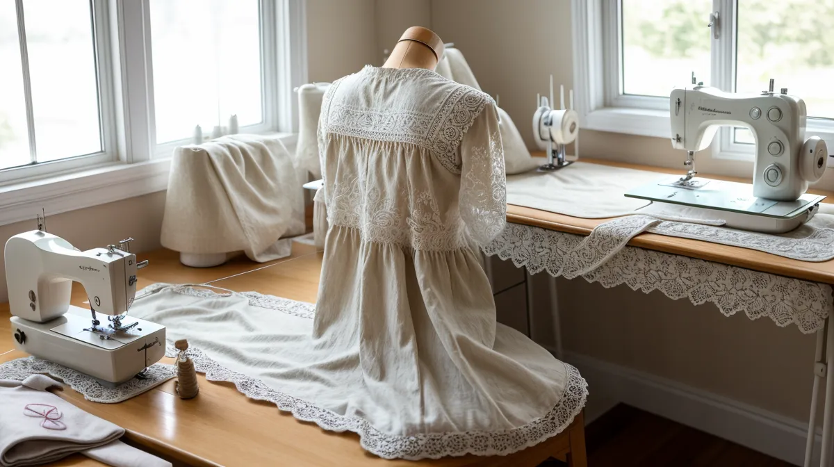 Cómo coser unos pantys de encaje vintage con acabados delicados