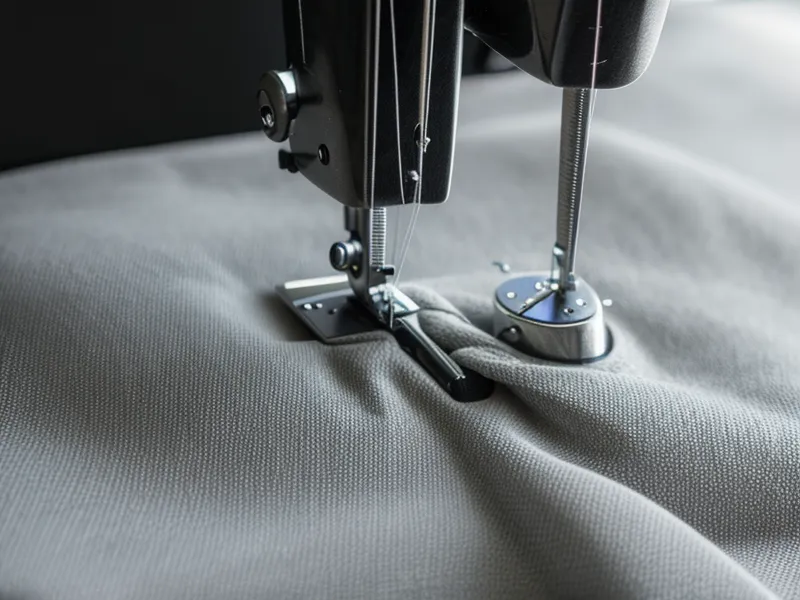 Puntada zigzag de 3.0mm aplicando elástico de moras en la cintura