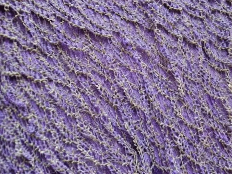Detalle de puntada zig-zag de tres puntos en encaje elástico de color