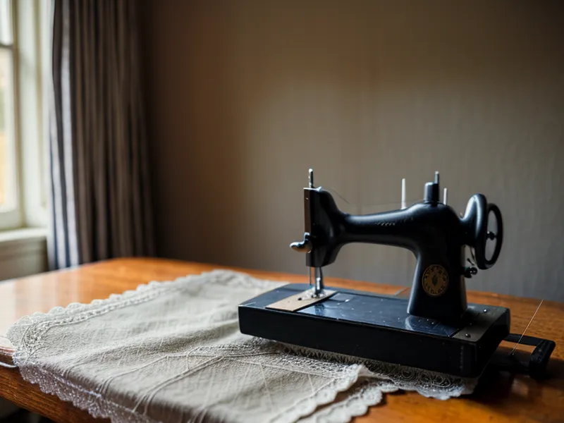 Aguja 70/10 y configuración de puntada zig-zag en máquina de coser familiar